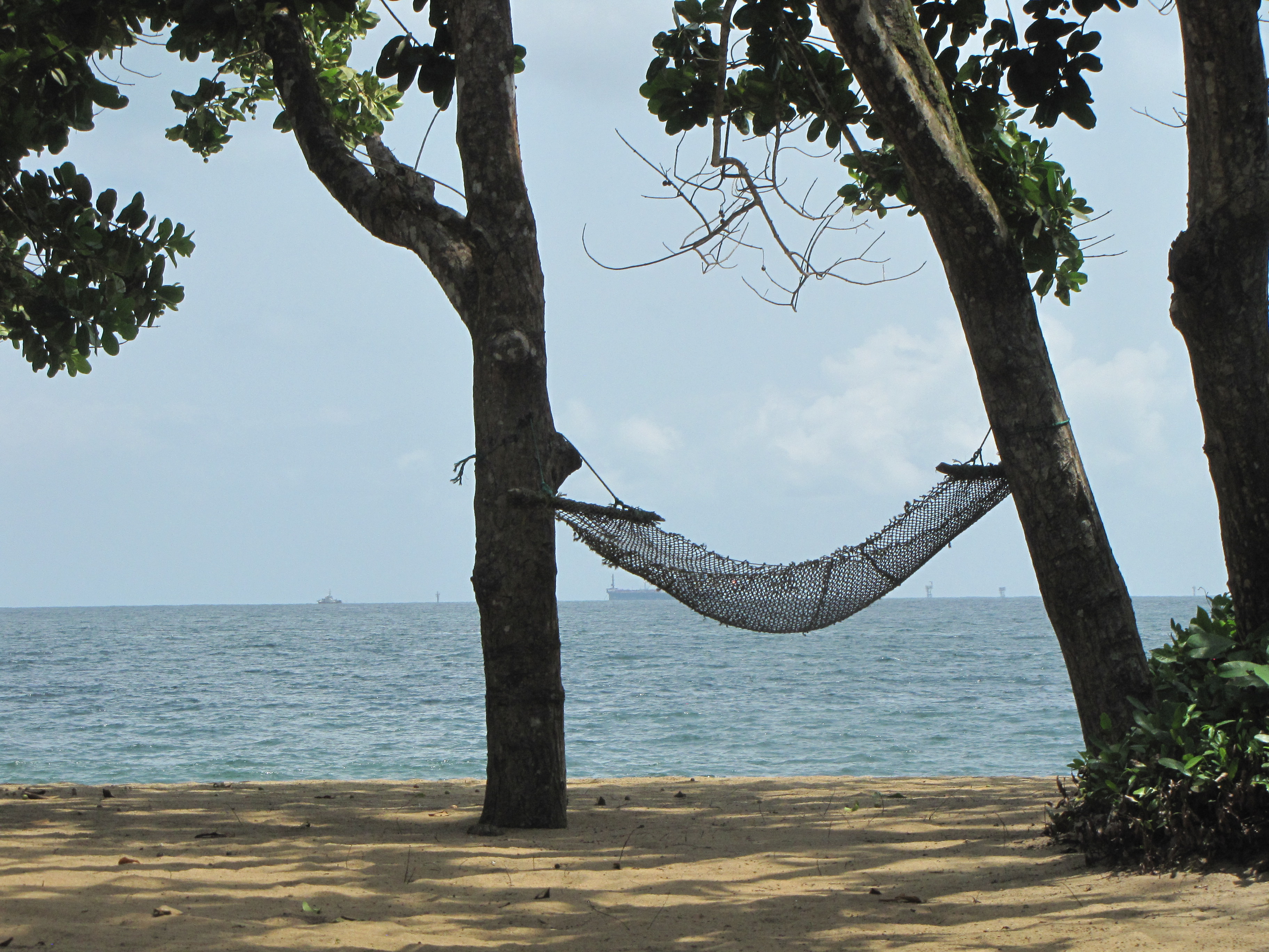 A hammock on Grand Batanga Beach, south of Douala.